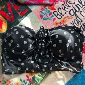 SUPER CUTE DAISY FLORAL MESH TUBE TOP